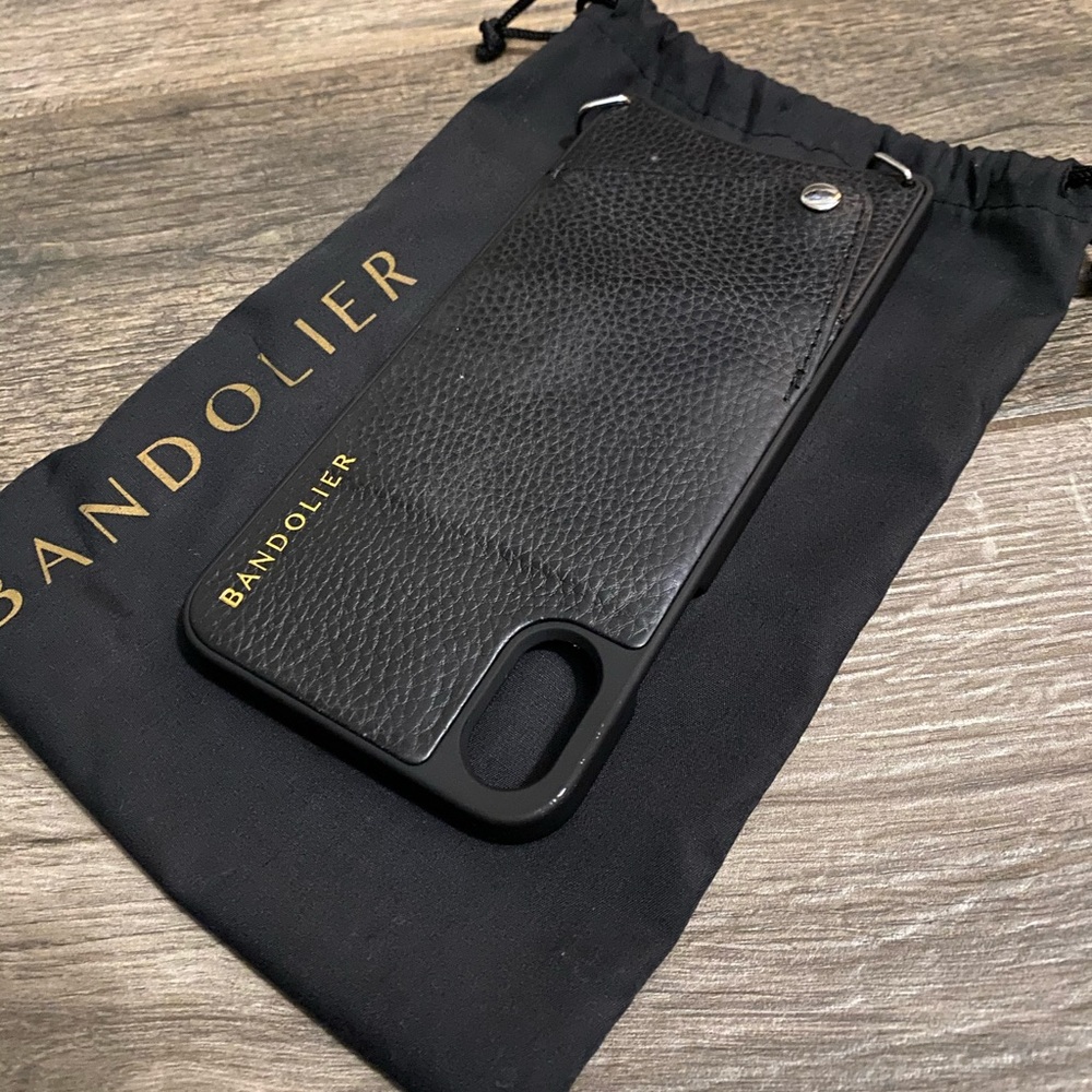 Bandolier XS Max Black Leather Case